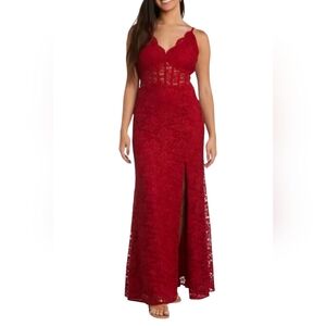 NWOT Red Lace Evening Gown Corset